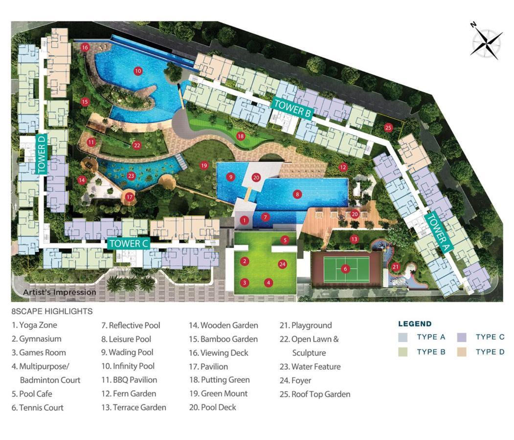 ג'והור בהרו Homenest Jb City Poolview Suite By Cozy Home מראה חיצוני תמונה